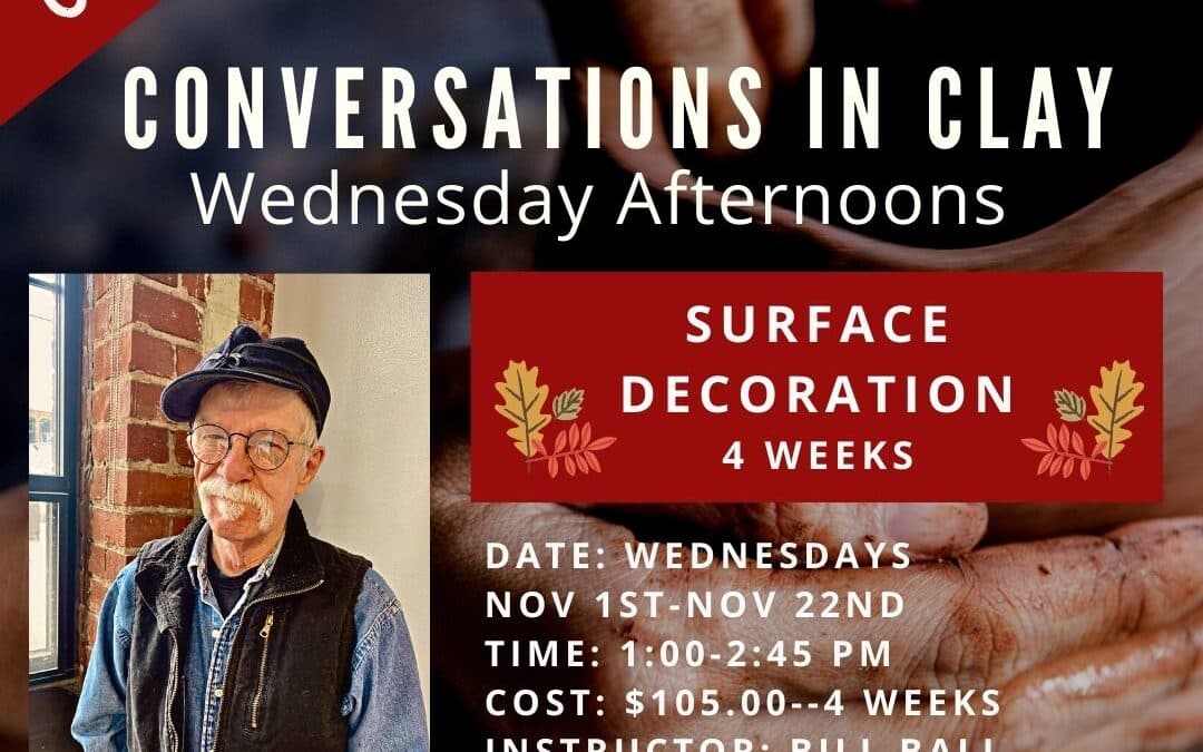Conversations in Clay: Surface Decoration–Wednesday Afternoons