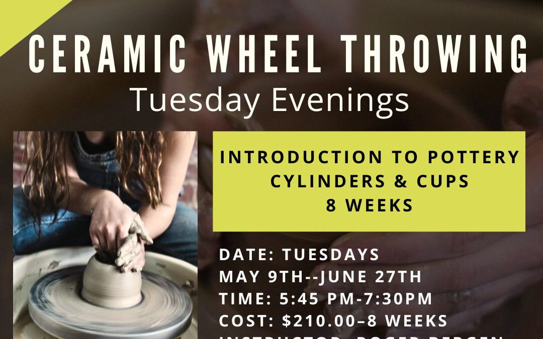 Introduction to Pottery Wheel: Cylinders & Cups: Tuesday Evenings–SOLD OUT